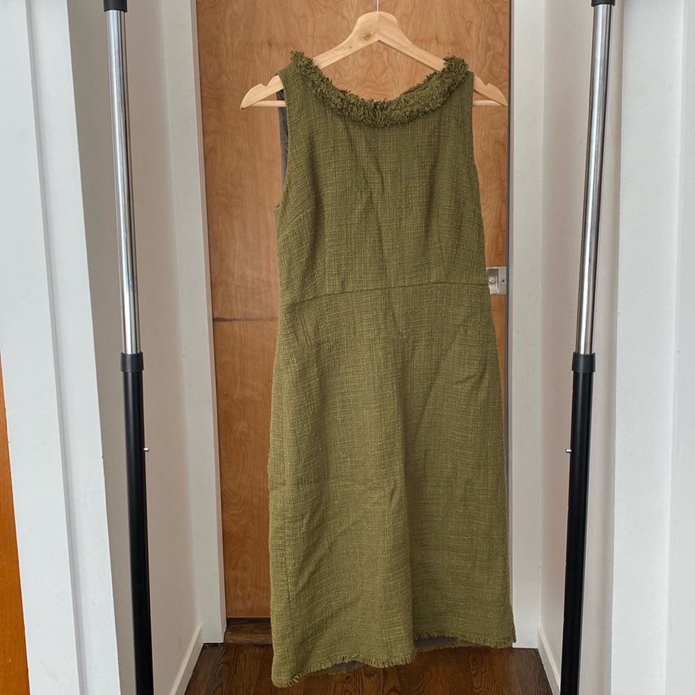 Classic tweed dress - machine wash/ tumble dry, fun collar